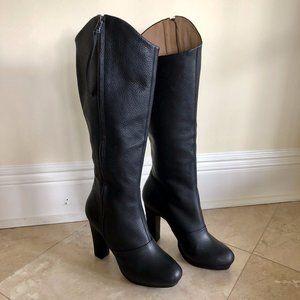 AllSaints Spitalfields Black Leather Boots